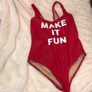 One piece swimsuit